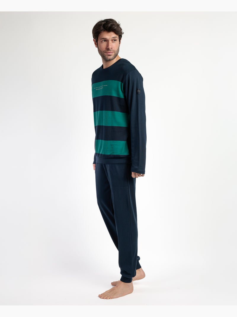 Pyjama à manches longues pour homme ADMAS > Bleu marine - Kiabi