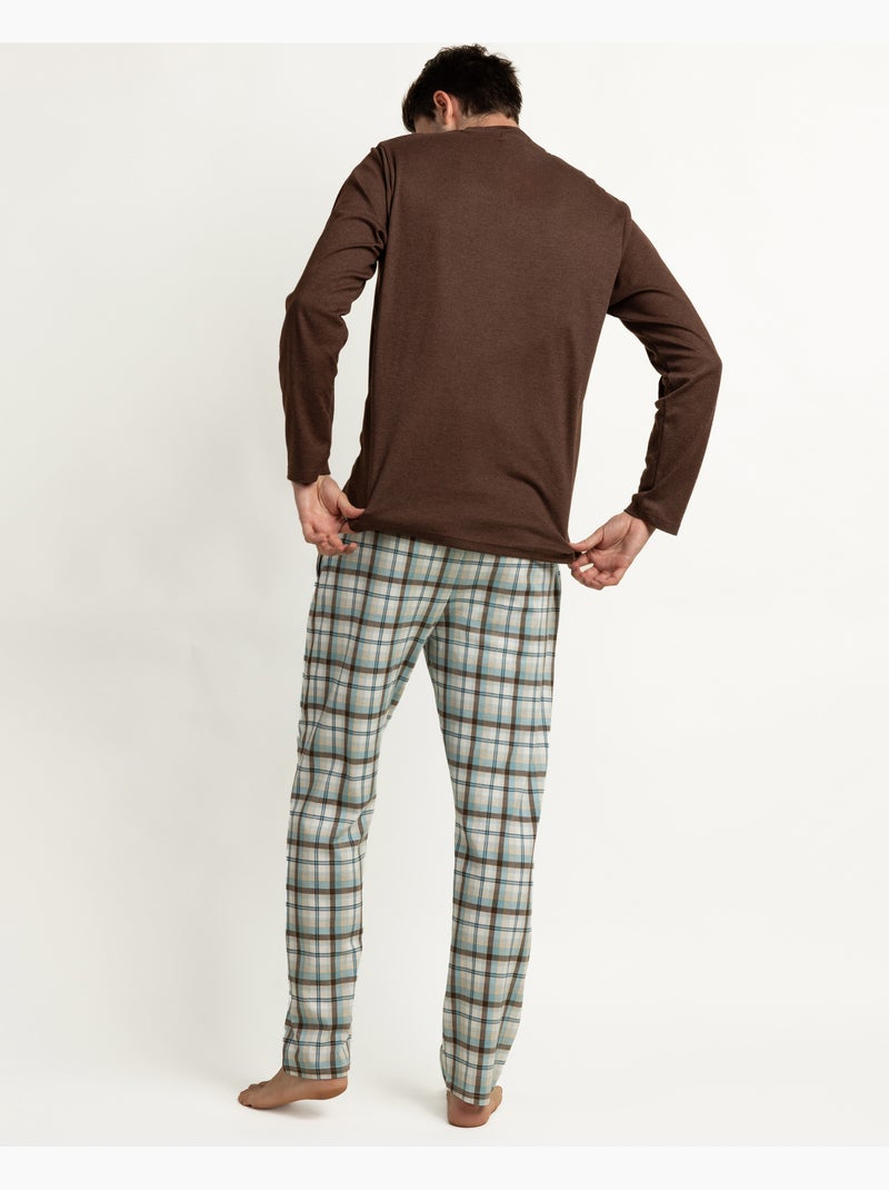 Pyjama à manches longues pour homme ADMAS > Marron - Kiabi
