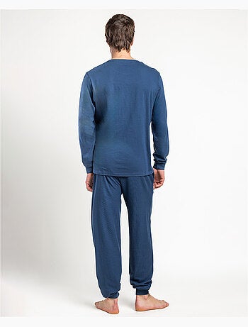 Pyjama à manches longues pour homme ADMAS HOME en nid d'abeille