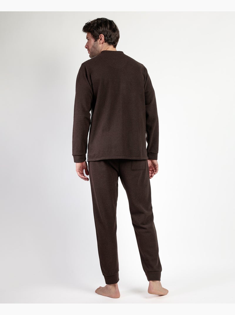 Pyjama à manches longues pour homme ADMAS MAGNIFIC avec drapeau américain Marron - Kiabi