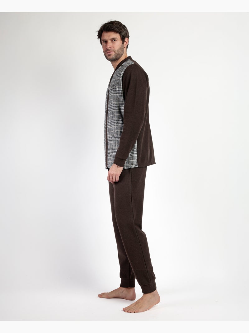 Pyjama à manches longues pour homme ADMAS MAGNIFIC avec drapeau américain Marron - Kiabi