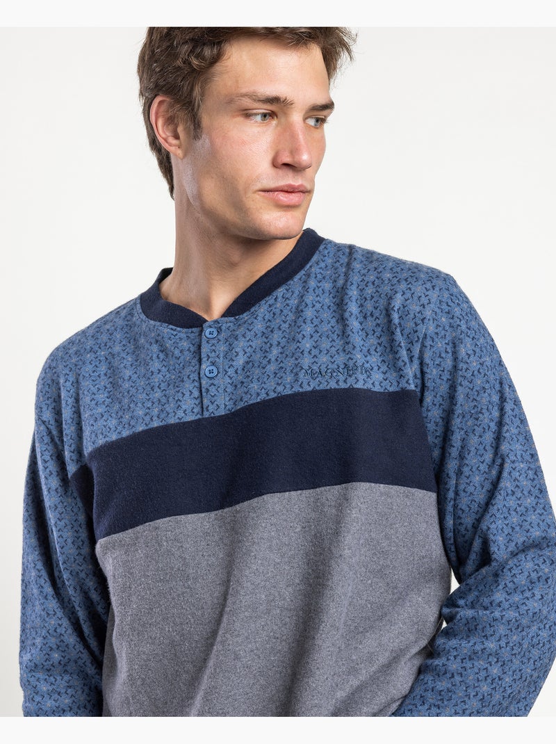 Pyjama à manches longues pour homme ADMAS MAGNIFICENT Stellar Bleu - Kiabi
