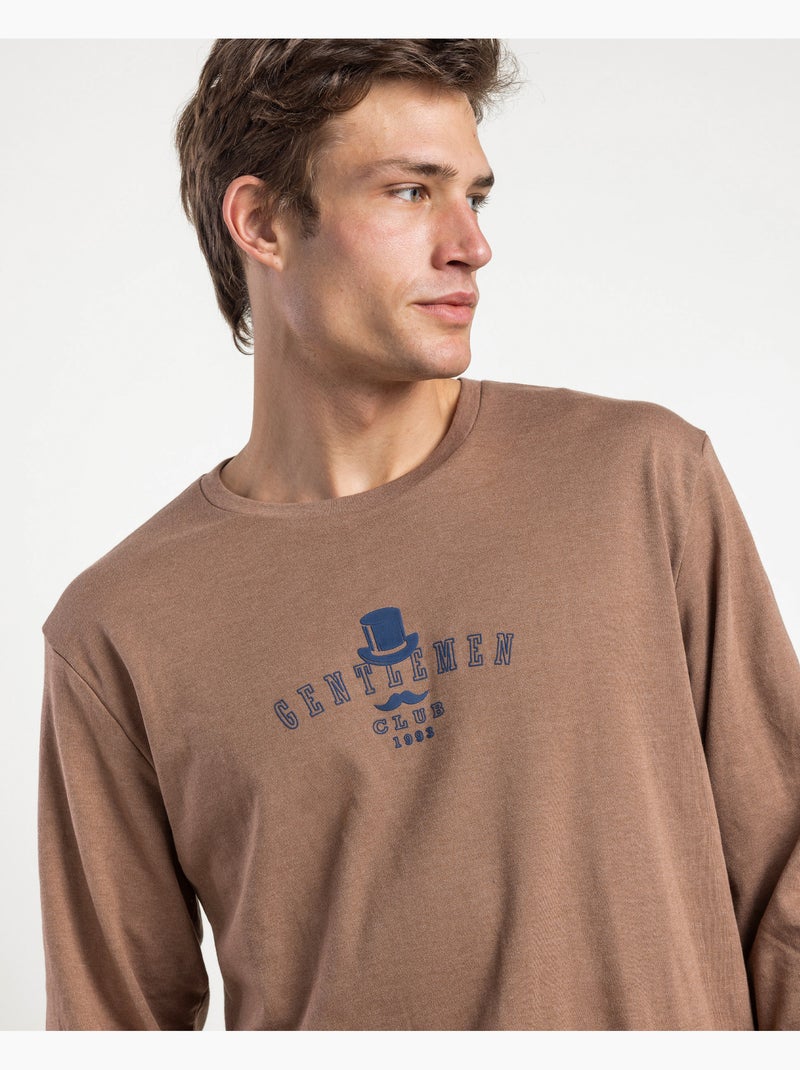 Pyjama à manches longues pour homme ADMAS Marron - Kiabi