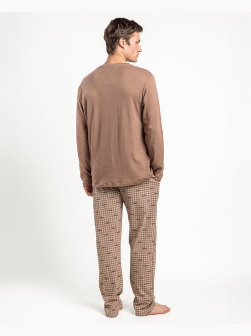 Pyjama à manches longues pour homme ADMAS, marron, New York - Kiabi