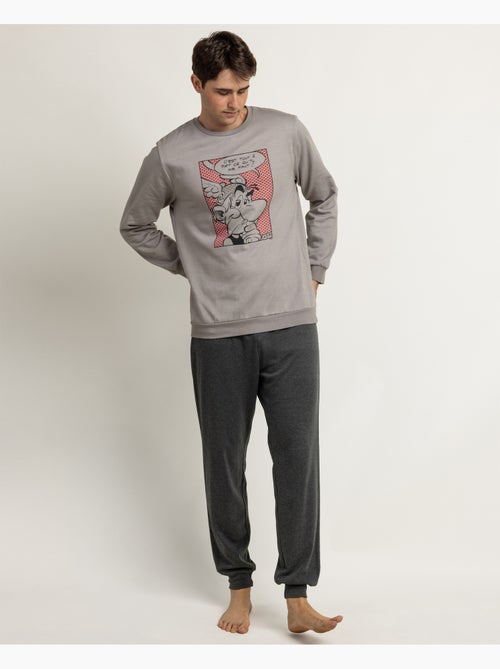 Pyjama à manches longues pour homme ASTERIX à pois - Kiabi