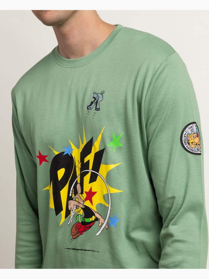 Pyjama à manches longues pour homme ASTERIX Vert - Kiabi