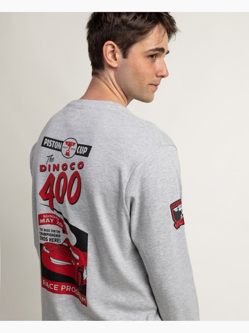 Pyjama à manches longues pour homme DISNEY CARS, modèle Piston Cup Gris chiné - Kiabi