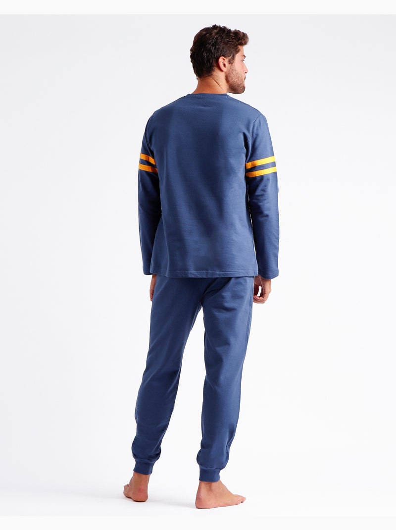 Pyjama à manches longues pour homme Disney Goofy Stories Bleu denim - Kiabi