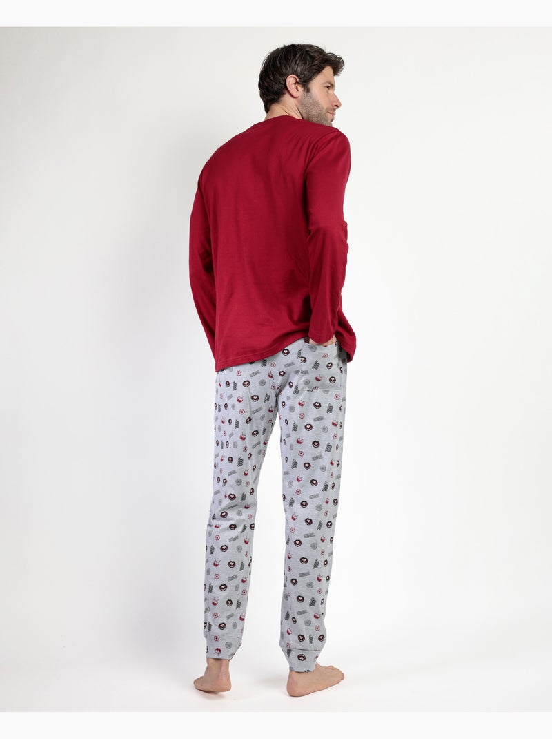 Pyjama à manches longues pour homme Disney Muppets Animal Drummer Bordeaux - Kiabi