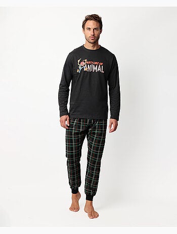 Pyjama à manches longues pour homme Disney Muppets, motif animal de fête