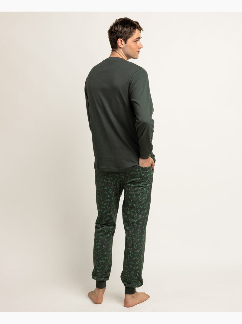 Pyjama à manches longues pour homme DISNEY Vert - Kiabi