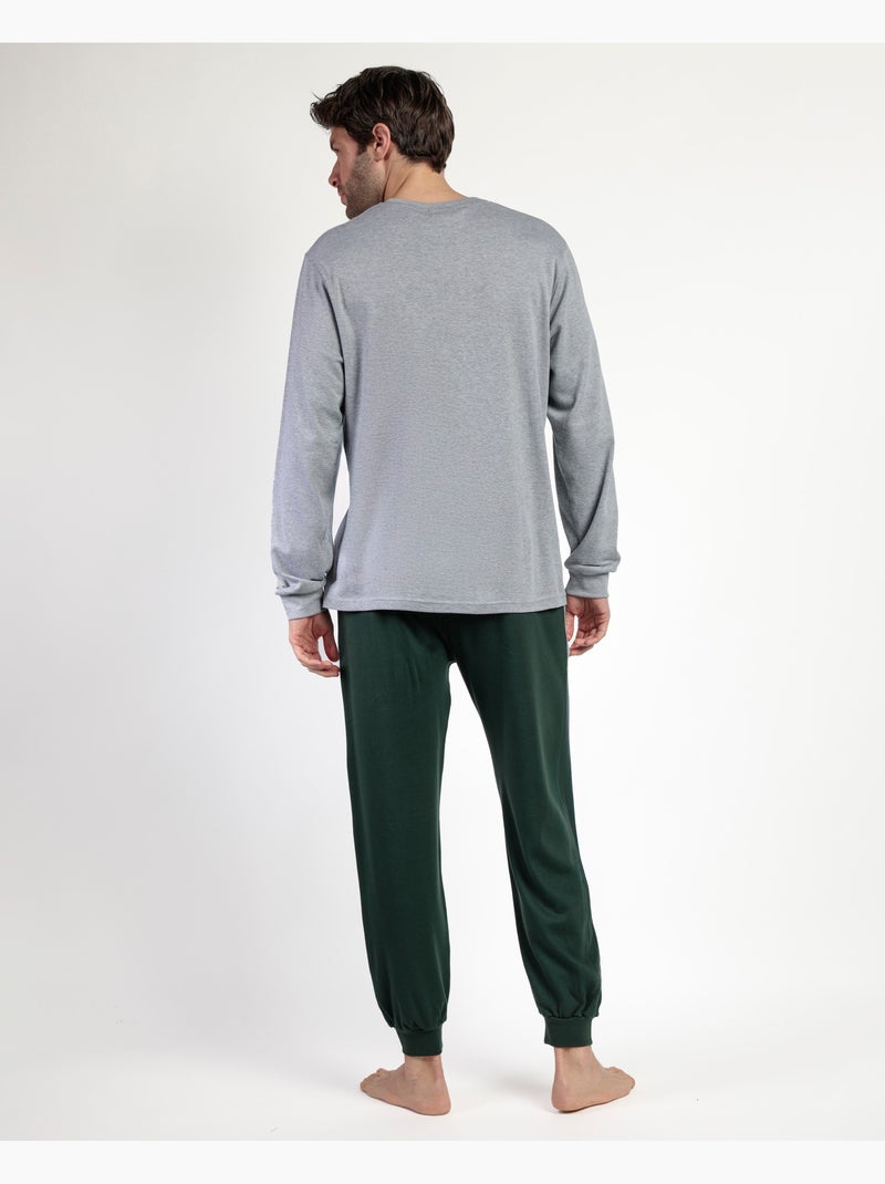 Pyjama à manches longues pour homme LOIS Den1962 Gris chiné - Kiabi