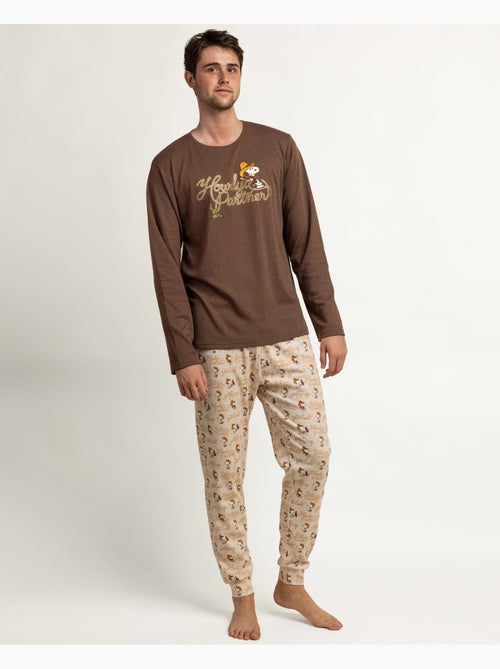 Pyjama à manches longues pour homme PEANUTS Country Club - Kiabi Pyjama à manches longues pour homme PEANUTS Country Club - Kiabi