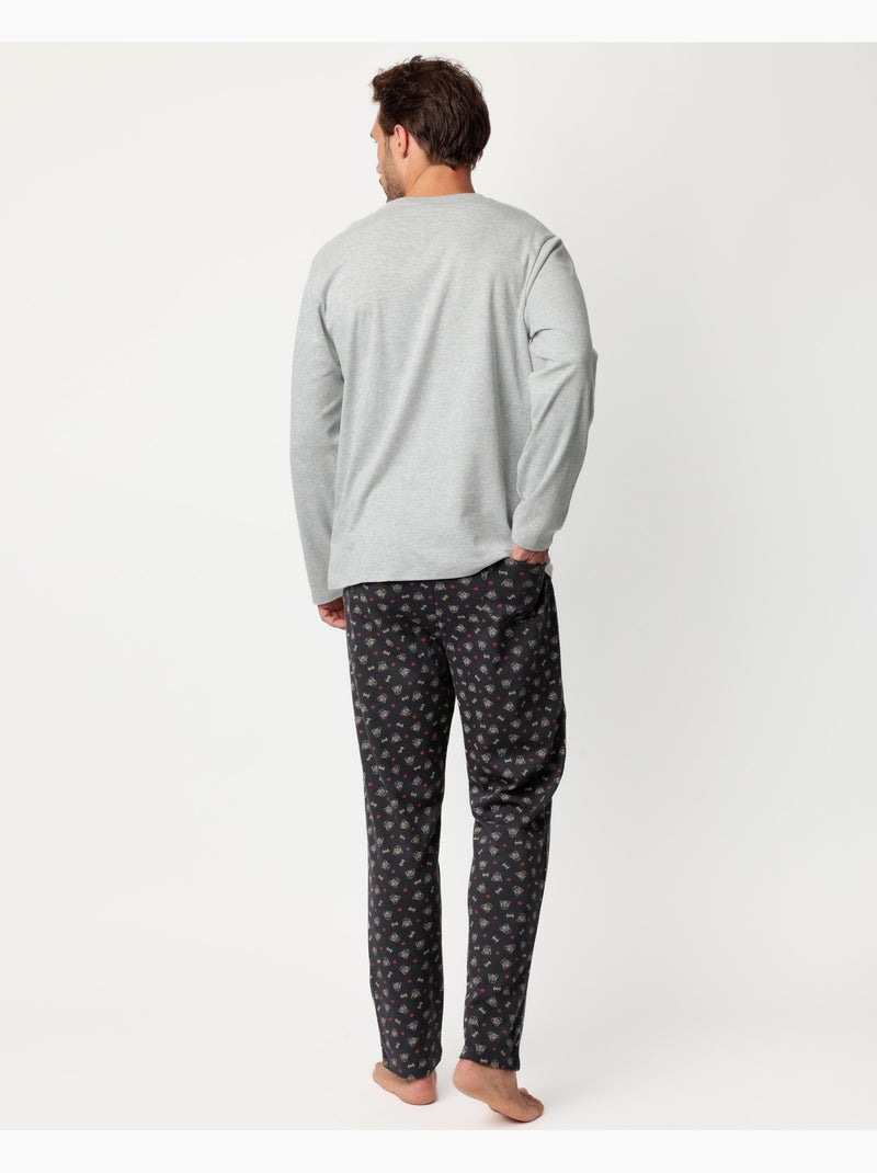 Pyjama à manches longues pour homme STAR WARS The Force Is Strong Gris chiné - Kiabi