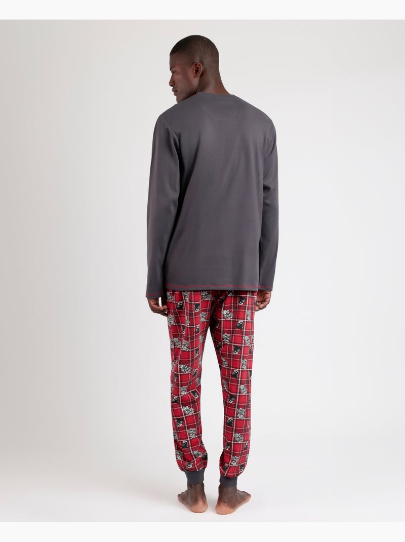 Pyjama à manches longues Punk Vader pour homme STAR WARS Gris foncé - Kiabi