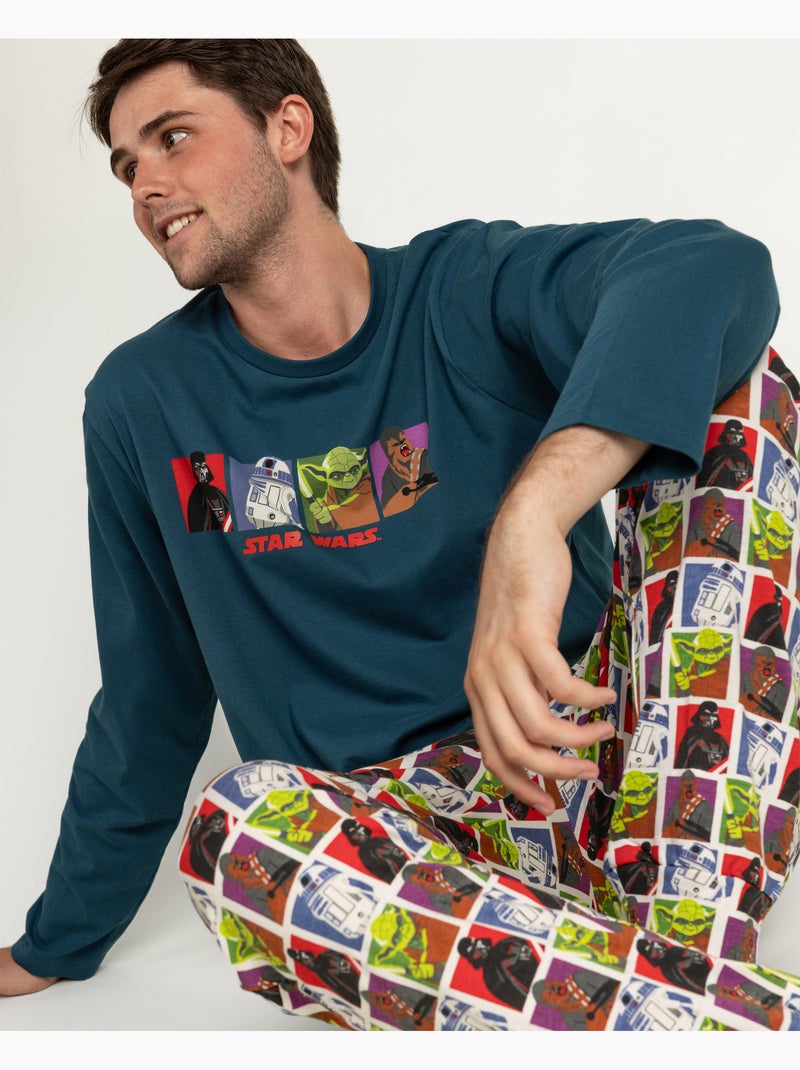 Pyjama à manches longues Star Wars Classic Wars pour hommes Bleu - Kiabi