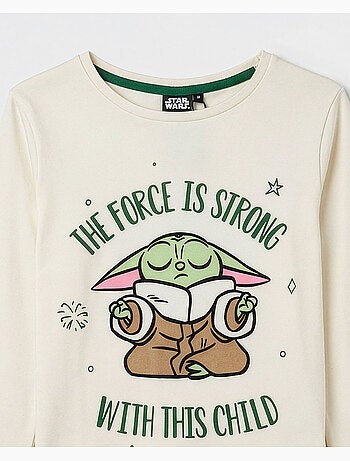 Pyjama à manches longues STAR WARS MANDALORIAN Grogu mignon pour filles