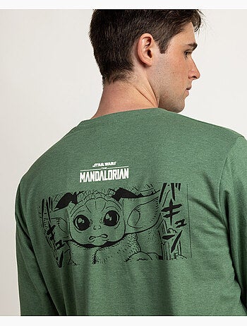 Pyjama à manches longues STAR WARS MANDALORIAN pour homme, style Grogu Comic