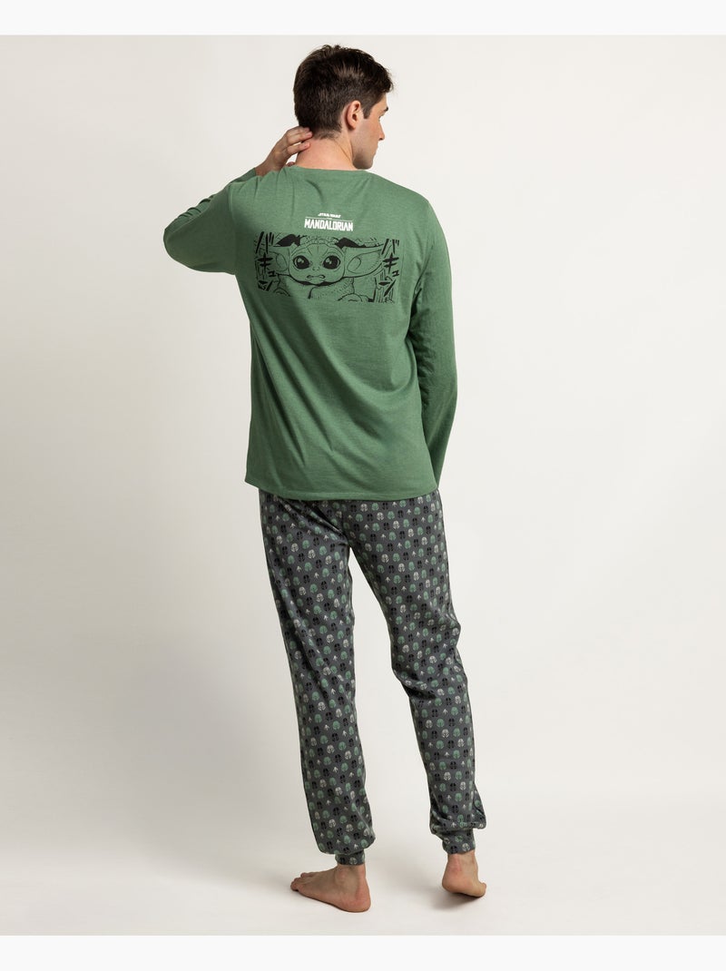 Pyjama à manches longues STAR WARS MANDALORIAN pour homme, style Grogu Comic Kaki - Kiabi