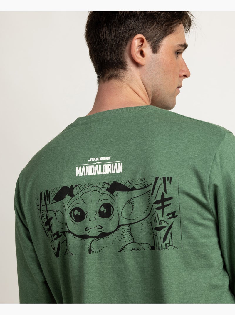 Pyjama à manches longues STAR WARS MANDALORIAN pour homme, style Grogu Comic Kaki - Kiabi