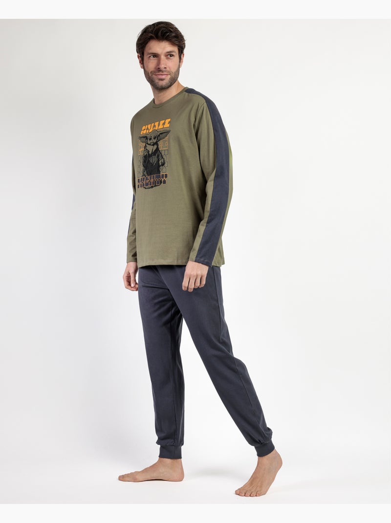 Pyjama à manches longues STAR WARS MANDALORIAN pour homme, taille S Kaki - Kiabi