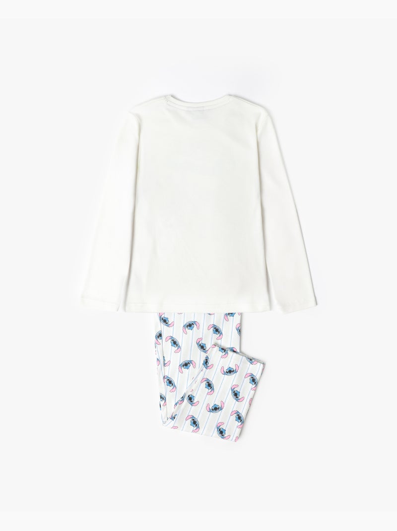Pyjama à manches longues Stitch DISNEY pour filles Menthe - Kiabi