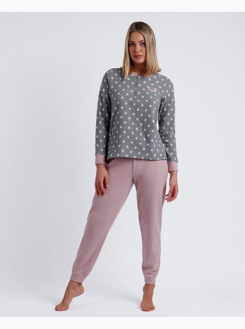 Pyjama à manches longues Sweet Dots pour femme ADMAS A - Kiabi Pyjama à manches longues Sweet Dots pour femme ADMAS A - Kiabi