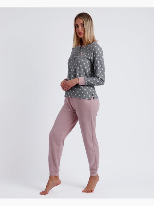 Pyjama à manches longues Sweet Dots pour femme ADMAS A - Kiabi Pyjama à manches longues Sweet Dots pour femme ADMAS A - Kiabi