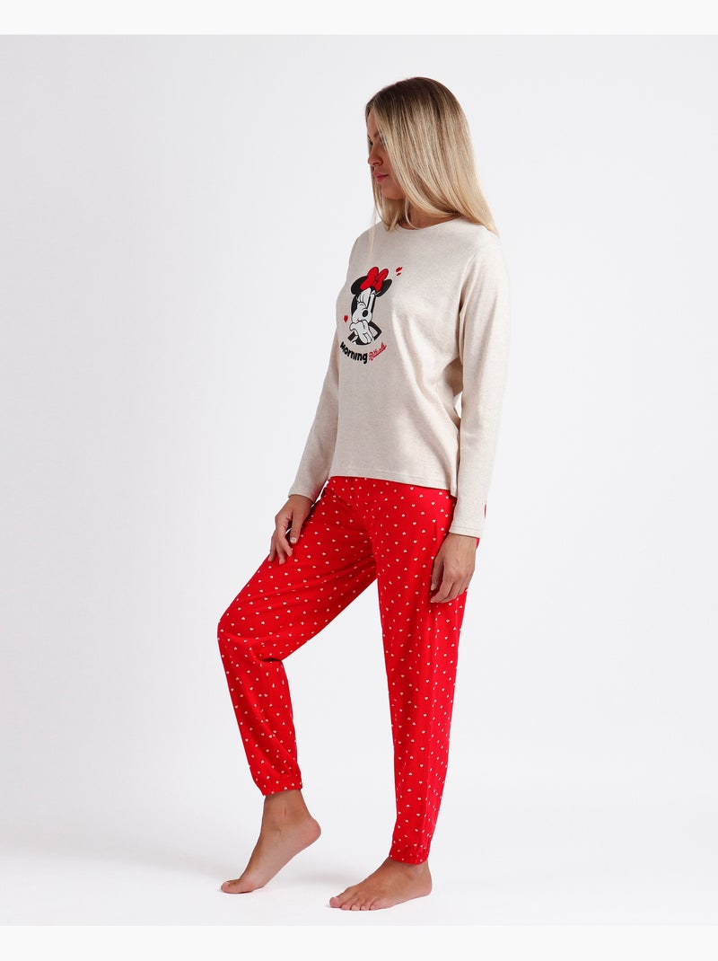 Pyjama à manches longues Sweet Dreams pour femme DISNEY Beige - Kiabi