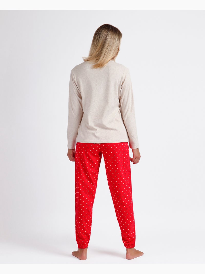Pyjama à manches longues Sweet Dreams pour femme DISNEY Beige - Kiabi