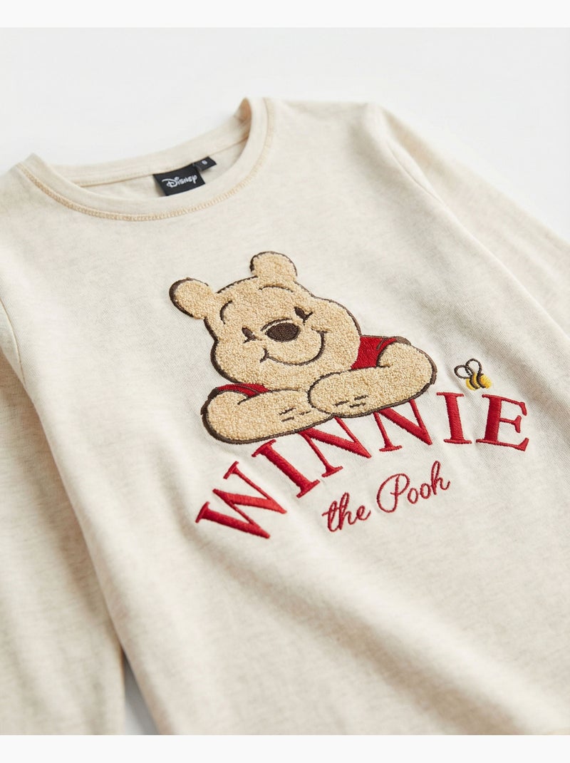 Pyjama à manches longues Winnie l'Ourson de Disney pour filles Beige - Kiabi