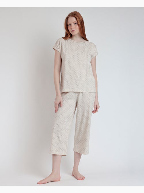 Pyjama à manches tombantes en coton biologique à pois ADMAS CLASSIC pour femme - Kiabi Pyjama à manches tombantes en coton biologique à pois ADMAS CLASSIC pour femme - Kiabi