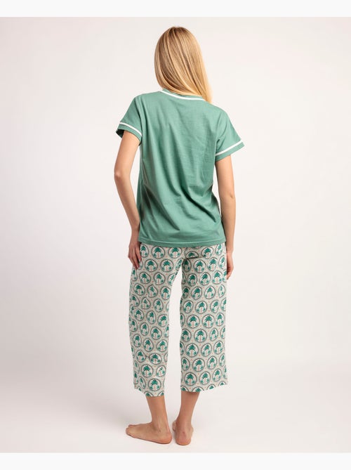 Pyjama à manches tombantes en mosaïque de palmiers pour femme ADMAS - Kiabi Pyjama à manches tombantes en mosaïque de palmiers pour femme ADMAS - Kiabi
