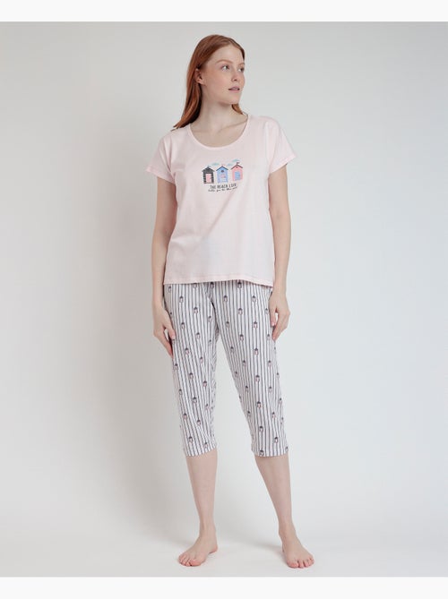 Pyjama à manches tombantes pour femme ADMAS Beach Life - Kiabi Pyjama à manches tombantes pour femme ADMAS Beach Life - Kiabi