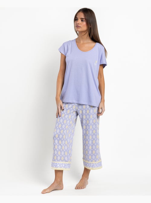 Pyjama à manches tombantes pour femme ADMAS, couleur beurre de lavande - Kiabi Pyjama à manches tombantes pour femme ADMAS, couleur beurre de lavande - Kiabi