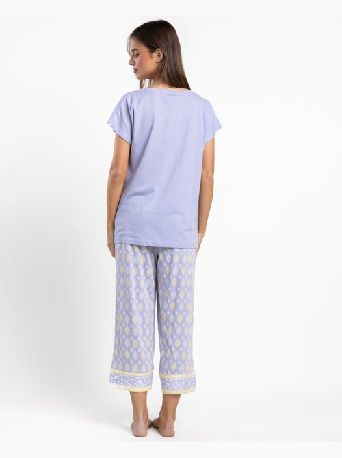 Pyjama à manches tombantes pour femme ADMAS, couleur beurre de lavande - Kiabi Pyjama à manches tombantes pour femme ADMAS, couleur beurre de lavande - Kiabi
