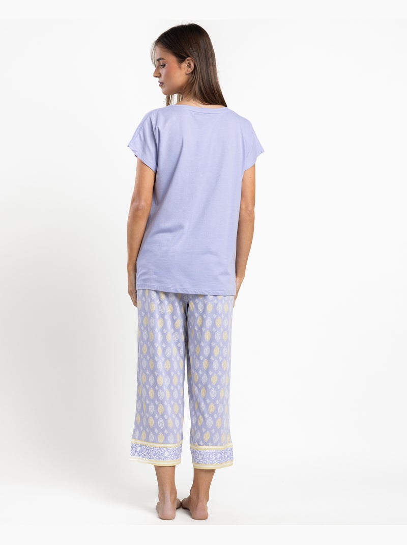 Pyjama à manches tombantes pour femme ADMAS, couleur beurre de lavande Mauve - Kiabi