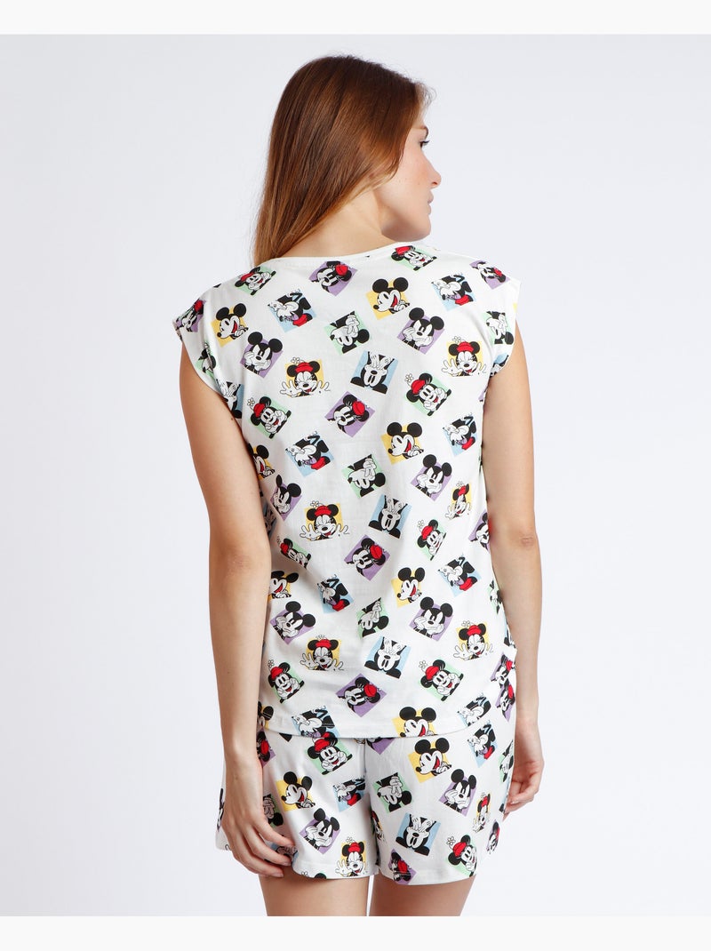 Pyjama à manches tombantes pour femme Disney Attitude is Everything Ecru - Kiabi