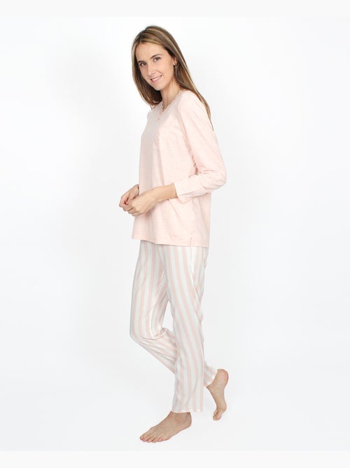 Pyjama à rayures classiques à manches longues pour femme ADMAS CLASSIC - Kiabi Pyjama à rayures classiques à manches longues pour femme ADMAS CLASSIC - Kiabi