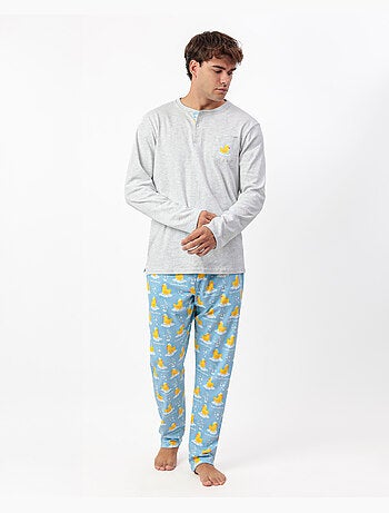 Pyjama ADMAS à manches longues avec papier peint Sweet Duckling pour homme