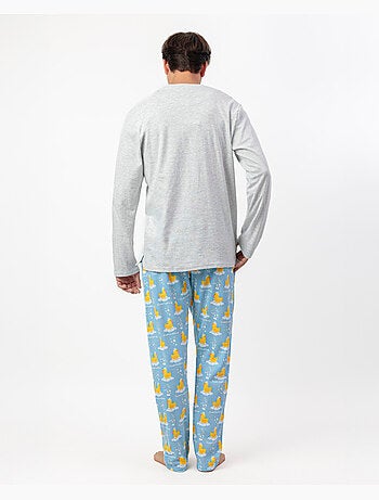 Pyjama ADMAS à manches longues avec papier peint Sweet Duckling pour homme