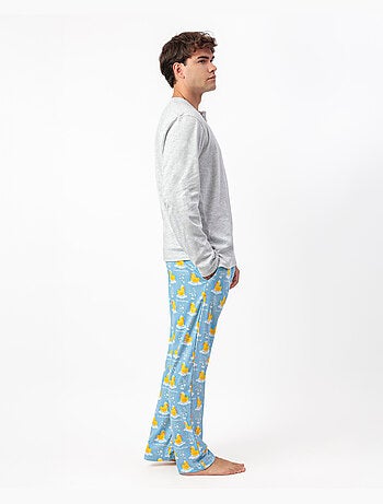 Pyjama ADMAS à manches longues avec papier peint Sweet Duckling pour homme