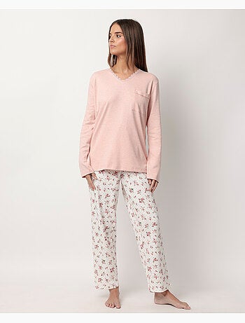 Pyjama ADMAS CLASSIC à manches longues et pois pour femme
