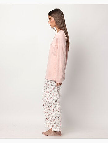 Pyjama ADMAS CLASSIC à manches longues et pois pour femme