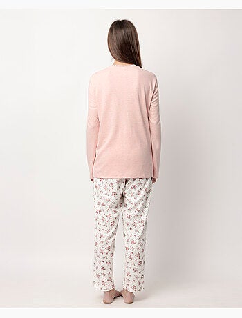 Pyjama ADMAS CLASSIC à manches longues et pois pour femme