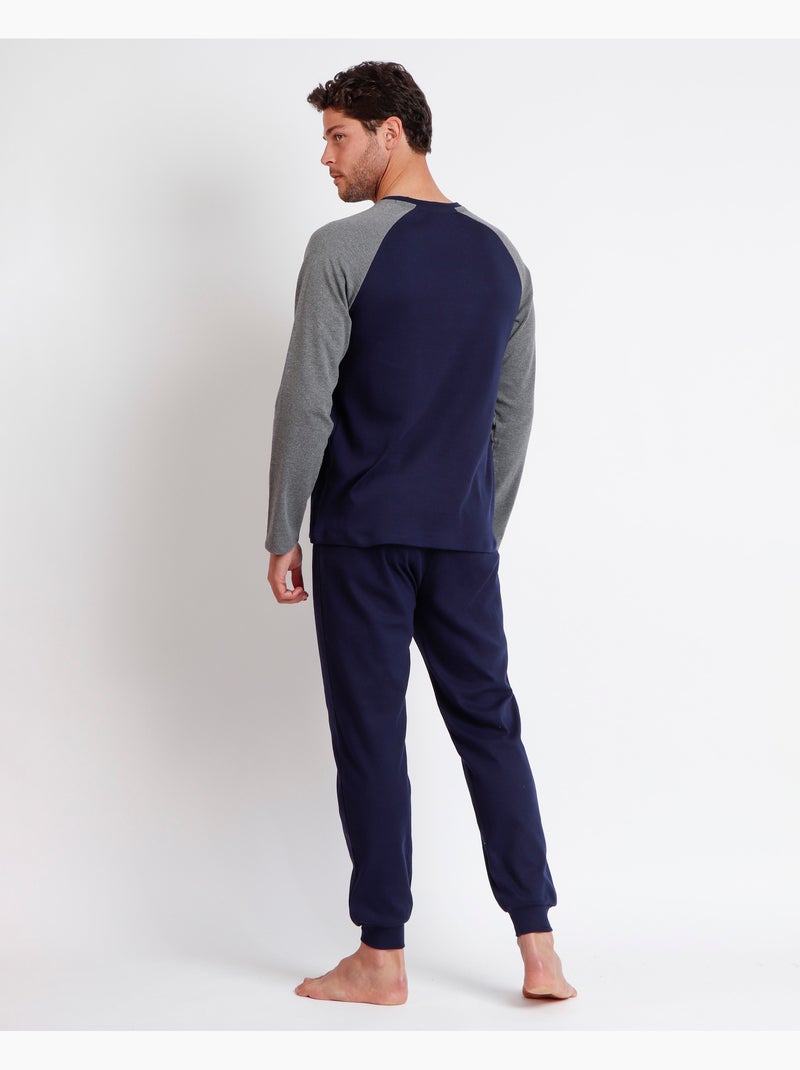 Pyjama animal à manches longues pour homme Disney > Bleu marine - Kiabi