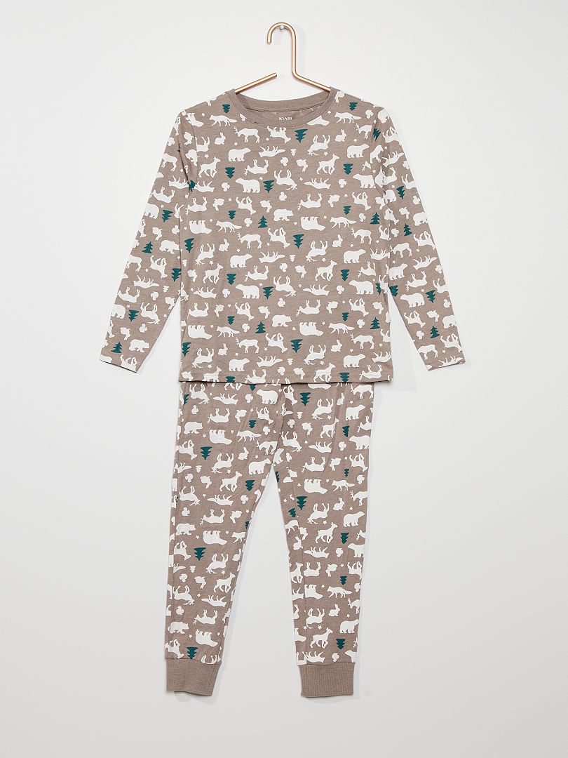 Pyjama 'animaux' GRIS - Kiabi