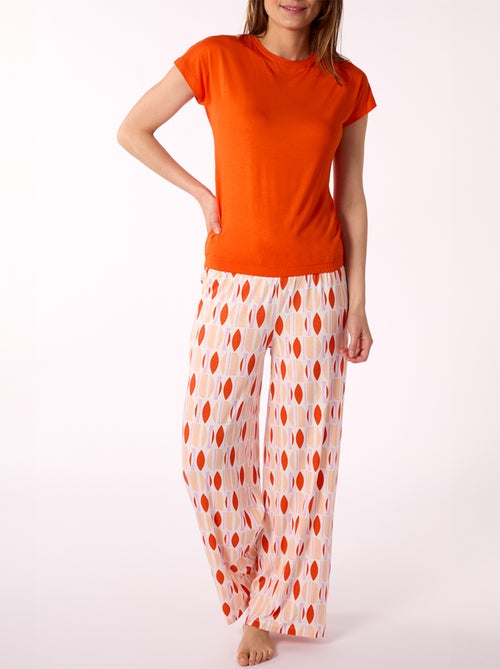 Pyjama ATTITUDE orange - MELISSA BROWN - Kiabi Pyjama ATTITUDE orange - MELISSA BROWN - Kiabi