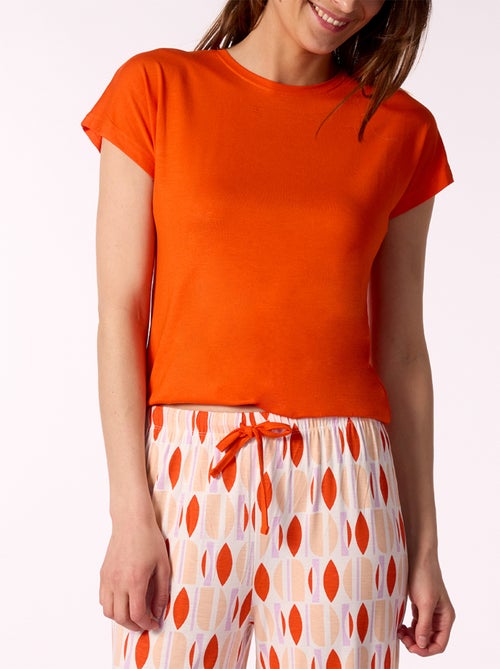 Pyjama ATTITUDE orange - MELISSA BROWN - Kiabi Pyjama ATTITUDE orange - MELISSA BROWN - Kiabi