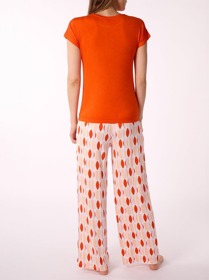 Pyjama   ATTITUDE orange - MELISSA BROWN Orange - Kiabi